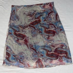 marble mesh mini skirt!